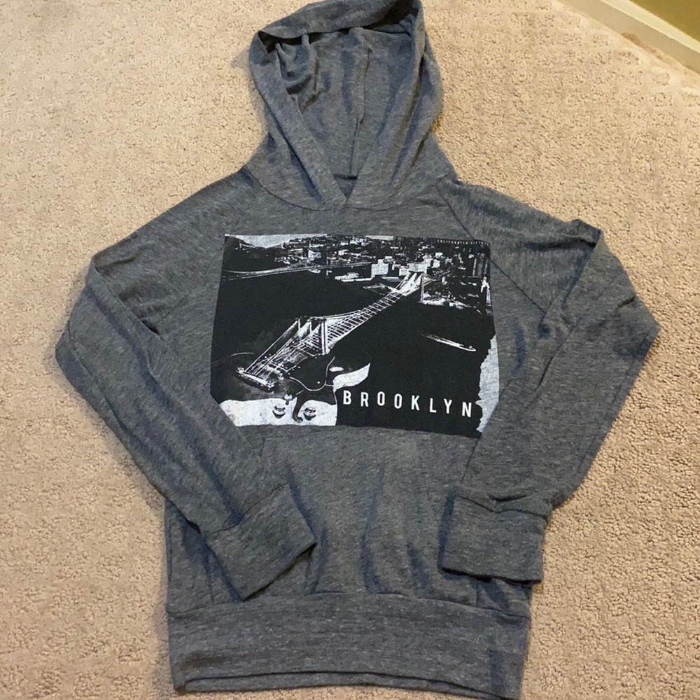 Distressed “Brooklyn” Long Sleeve with Hood